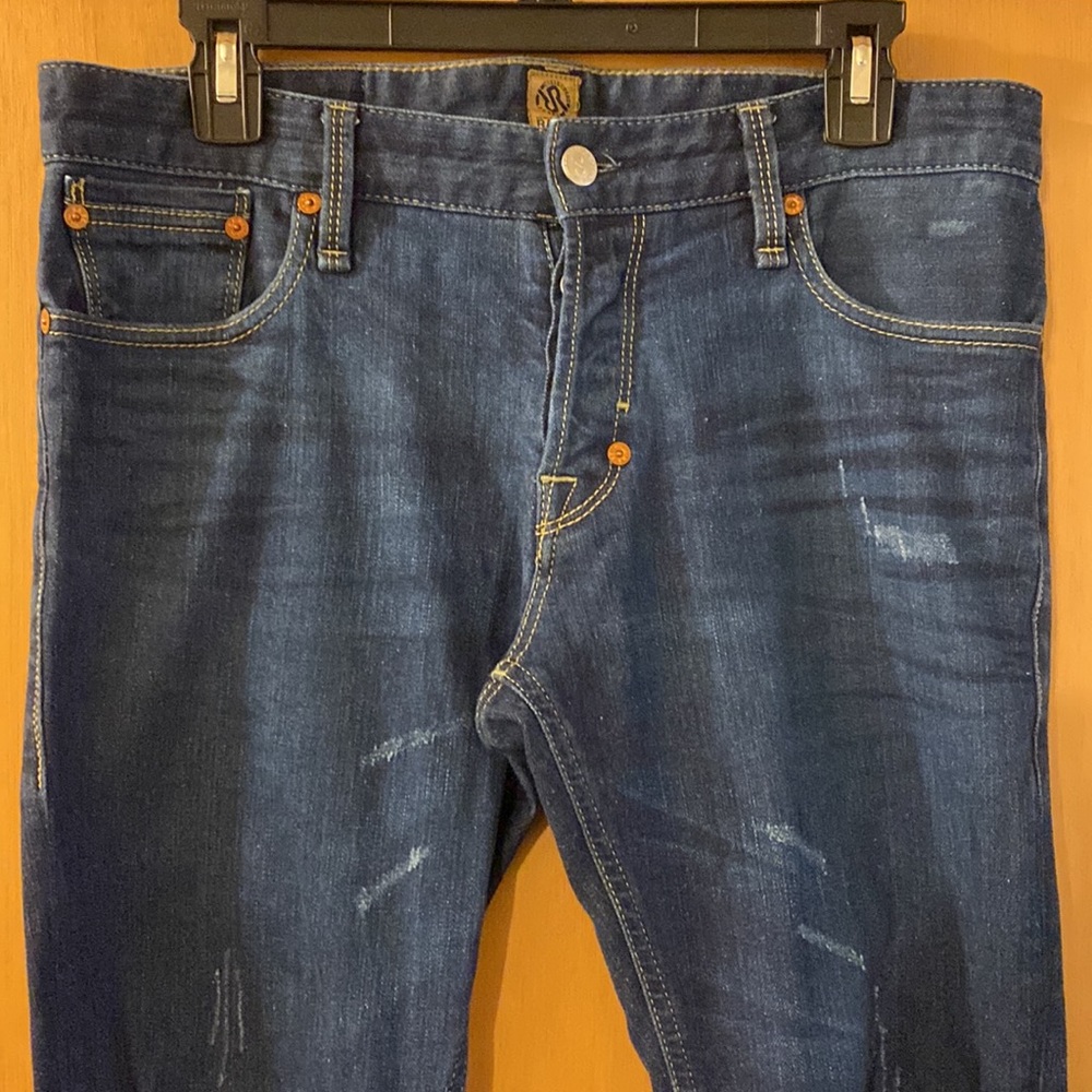 RA-RE Collectors Jeans Rag Recycle Rag Restyle Button Fly Slim Jeans Size 30 - Picture 2 of 14